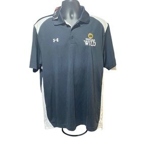 Brand new Under Amour LG loose heat gear black polo.